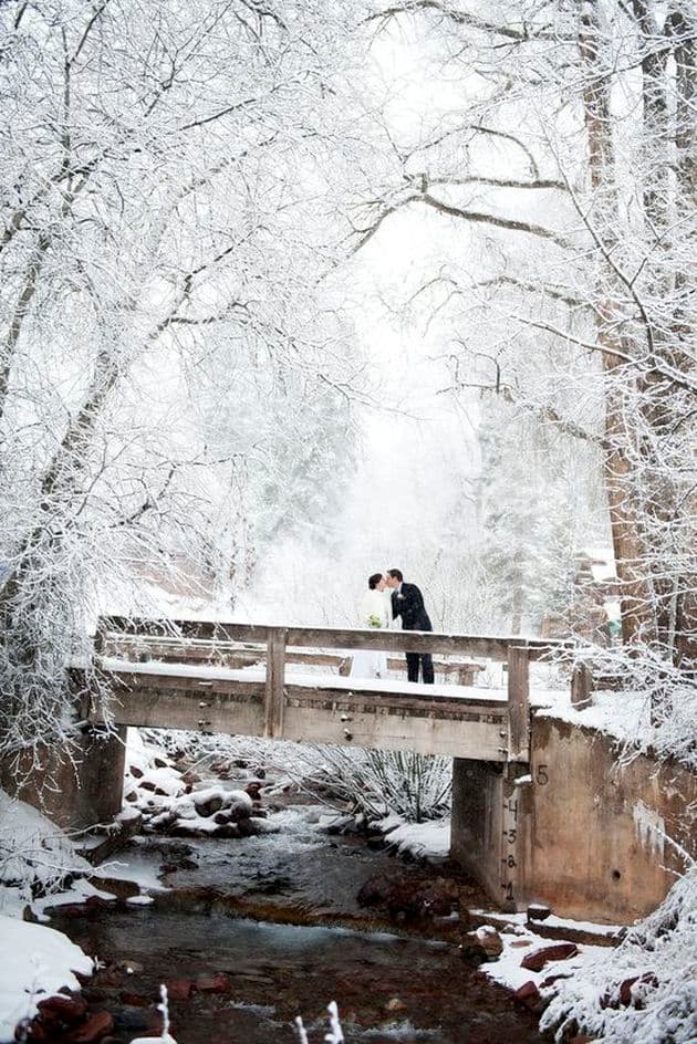 mariage theme hiver photo romantique