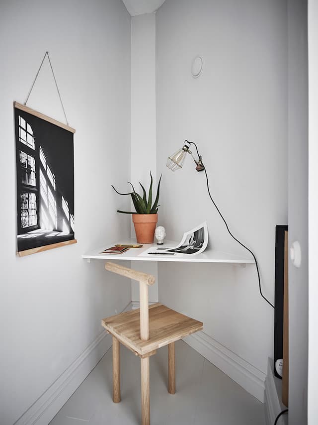 mini coin bureau angle salon shades of grey - blog déco - clem around the corner