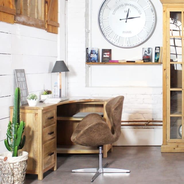 petit bureau d angle bois secretaire deco style chalet
