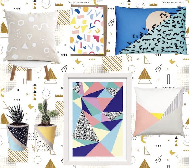 memphis design decoration coussin diy