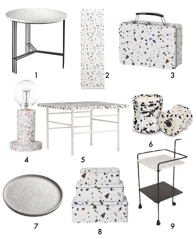 terrazzo blanc confetti decoration blog deco clem around the corner