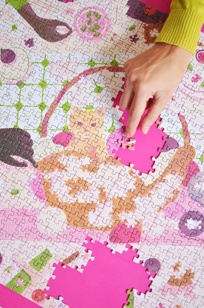 puzzle pour adultes thème animal chat coloré