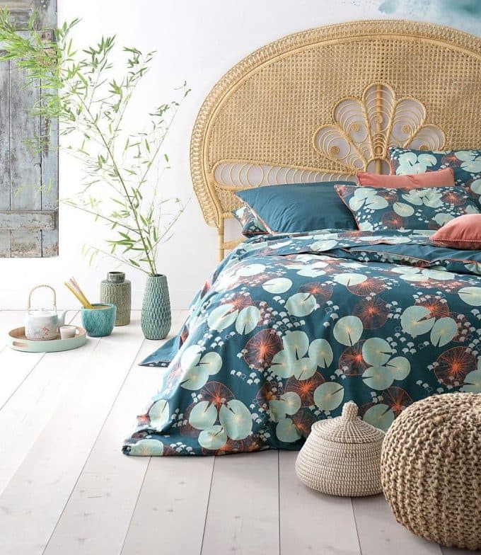 cadre de lit façon fauteuil emmanuelle arabesque design couronne cannage fleur emmanuelle blog deco clem around the corner