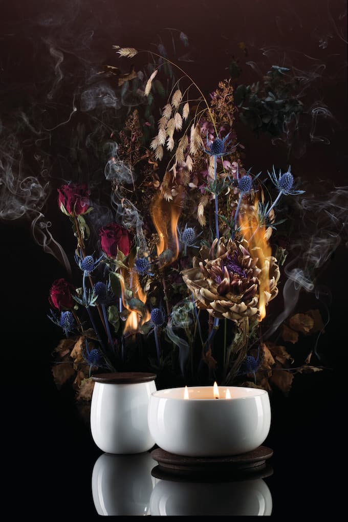 Bougie Grrr Alessi The Five Seasons aux notes d’encens, cèdre et mousse