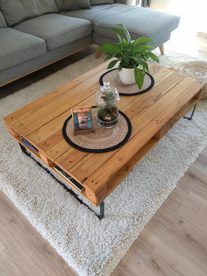 comment fabriquer table basse palette diy blog deco clemaroundthecorner