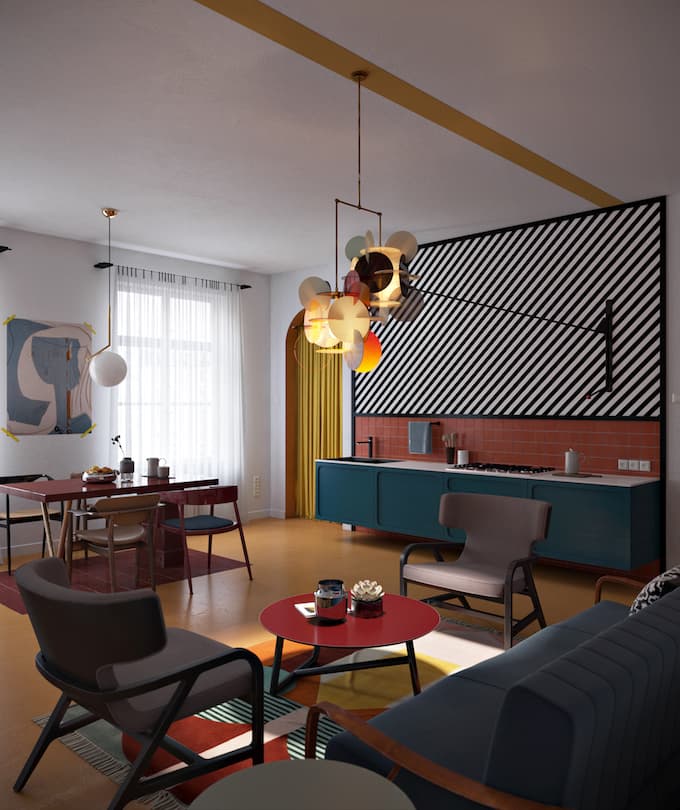 daria zinovatnaya blog déco clemaroundthecorner salon séjour original grand appartement décoration ukraine design