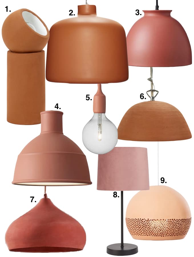 teinte de terre luminaire lampe suspension décoration couloir blog déco clem around the corner