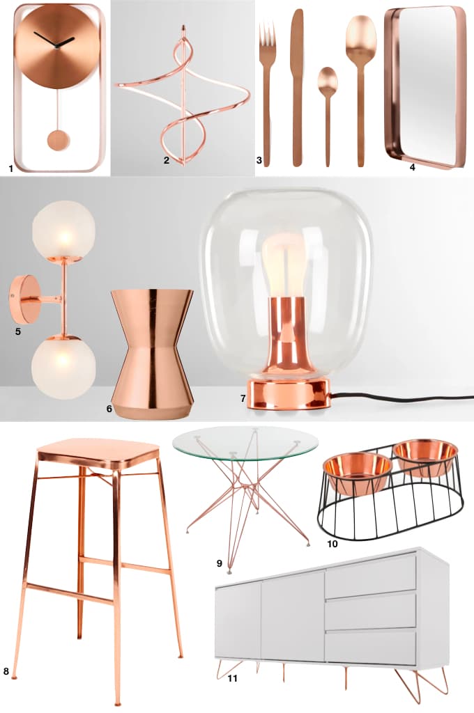 soldes d'hiver made 2019 rose gold laiton objets décoration - blog déco - clem around the corner