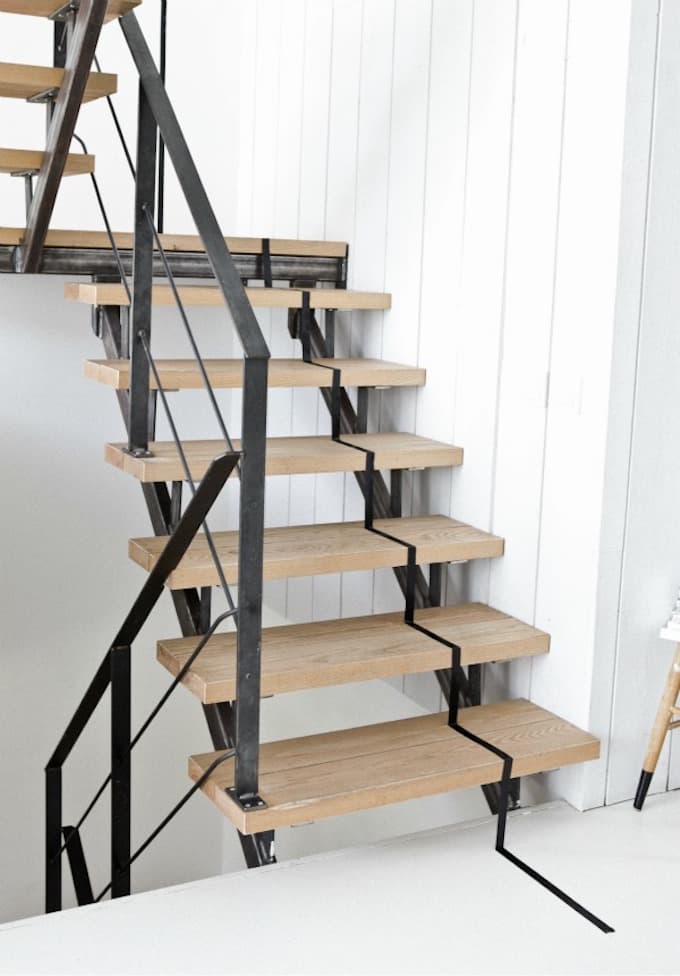 escaliers originaux masking tape washi noir bande scotch - blog déco - clem around the corner