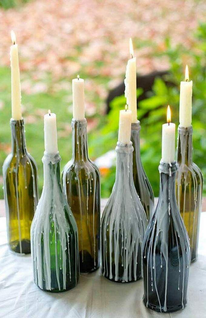 déco harry potter halloween bougie cire bouteille verre - blog déco - clem around the corner