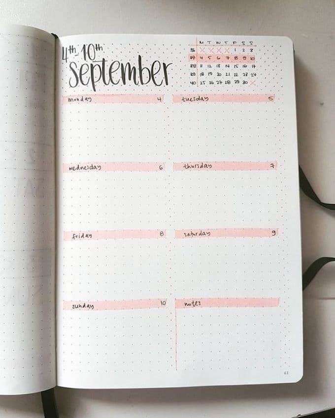 comment faire un bullet journal bujo idée planning semaine organisation - blog déco - clem around the corner