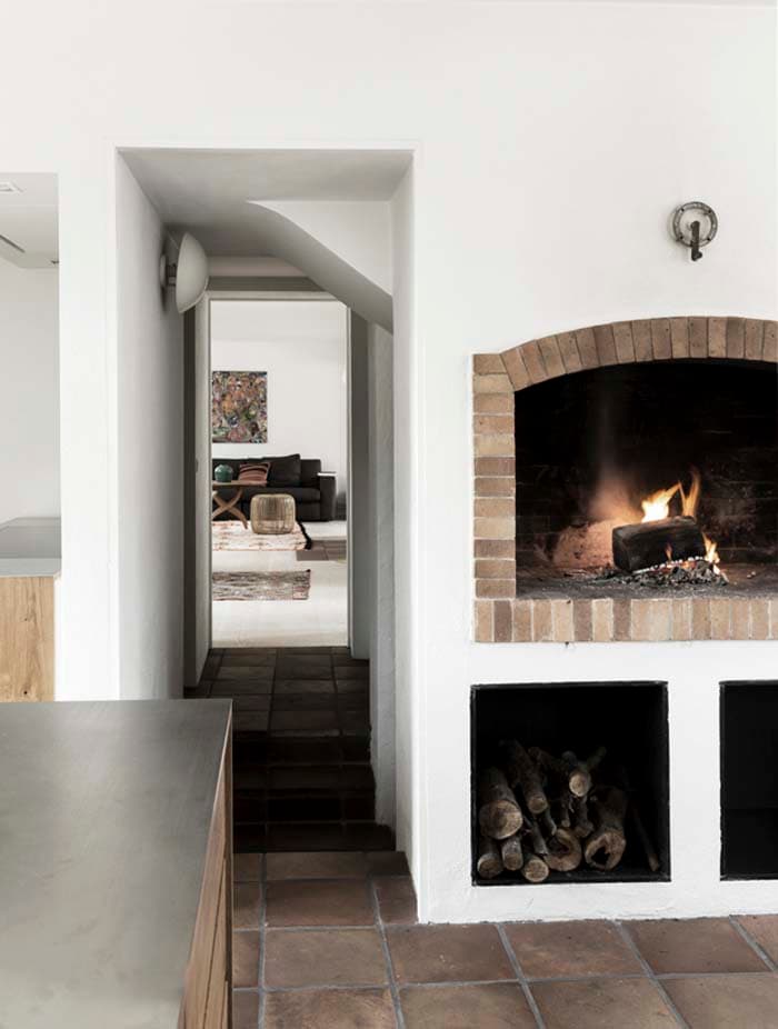 Mogens Lassen fonctionnalisme architecture salon cheminee
