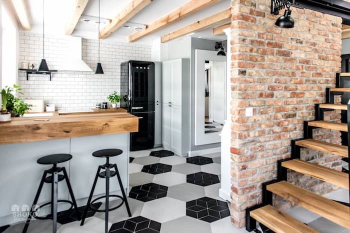 loft scandinave cuisine ouverte