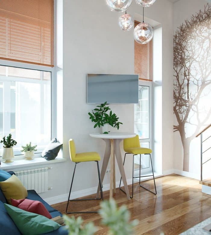 comment aménager un coin repas dans un studio duplex