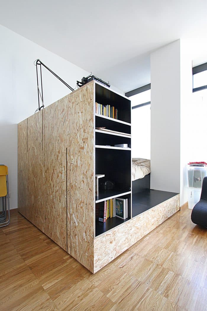 créer coin chambre isolé meuble cube studio étudiant appartement parisien