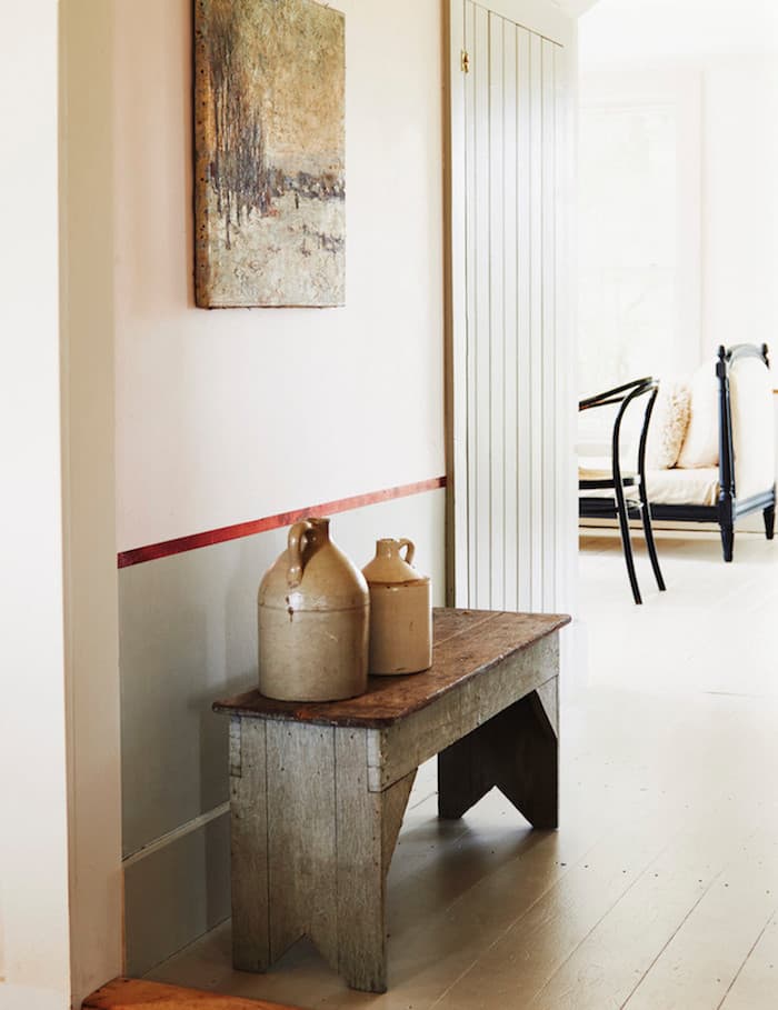 ancienne ferme rénovée banc en palette idee diy meuble