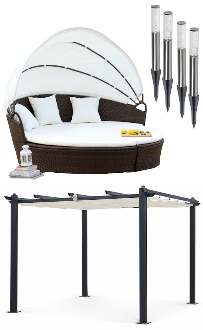 lit terrasse et jardin transat tonelle ombre amoureux lampes idee deco exterieur outdoor blog deco design