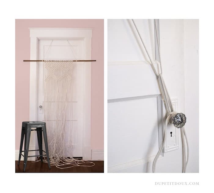 suspension macrame diy porte-accrocher relisation creation