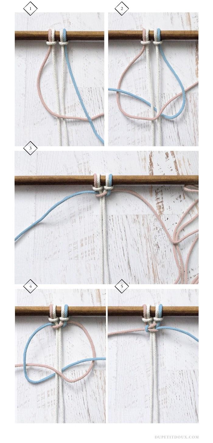 schéma decoration mur en noeuds corde - blog déco - clem around the corner