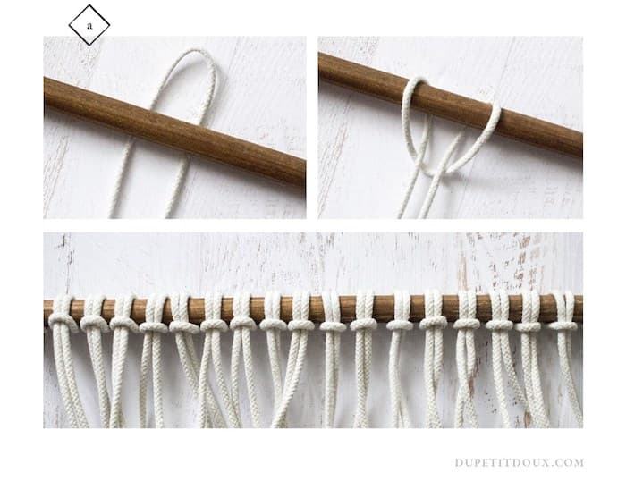 suspension macrame diy corde bois decoraiton murale
