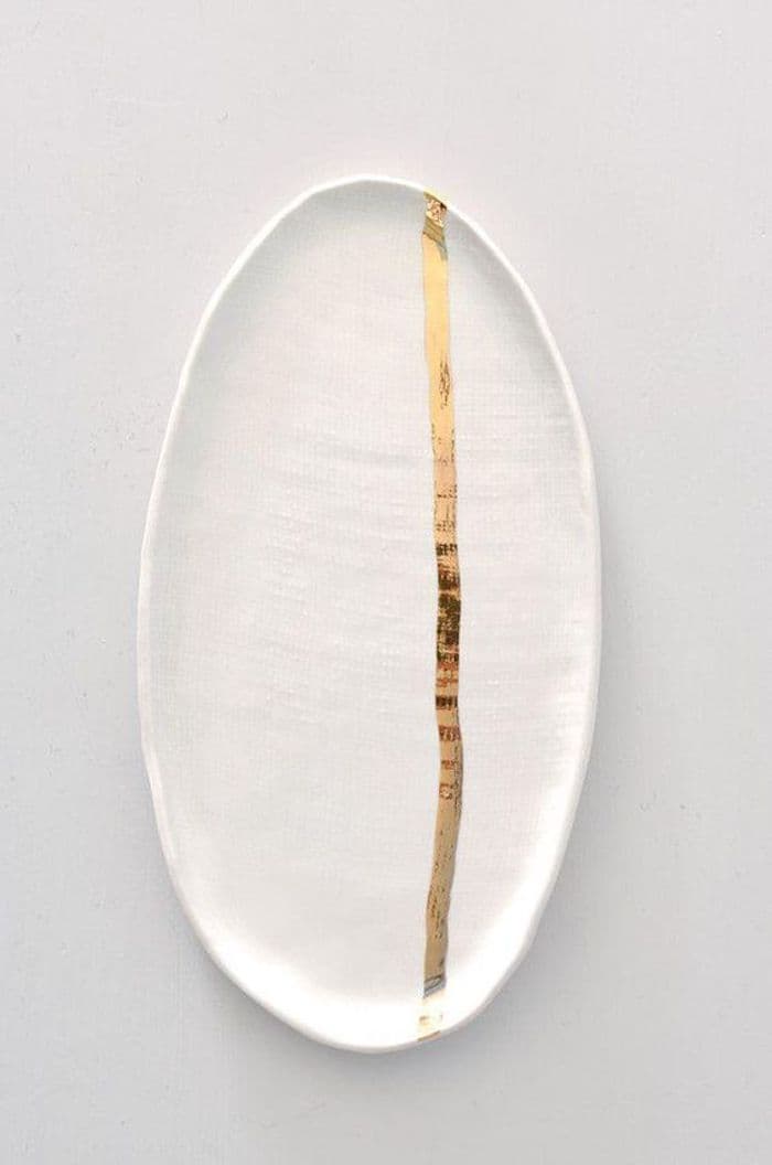 kintsugi assiette plat or céramique réparation diy blog déco
