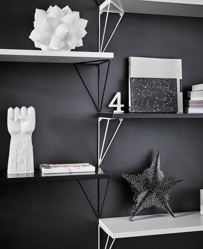 maze interior noir et blanc pythagoras etagere