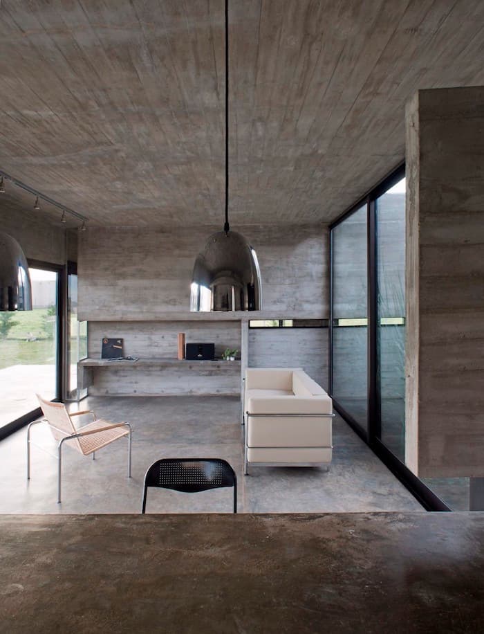 maison sans étage salon design épuré sobre