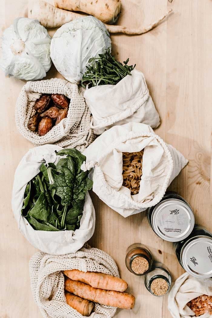 sac tissu filet blanc courses en vrac fruit légume écologique - blog déco - clem around the corner
