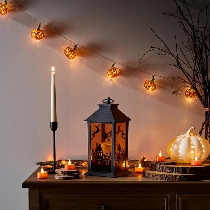 décoration citrouille guirlande déco orange noir lanterne - clem around the corner