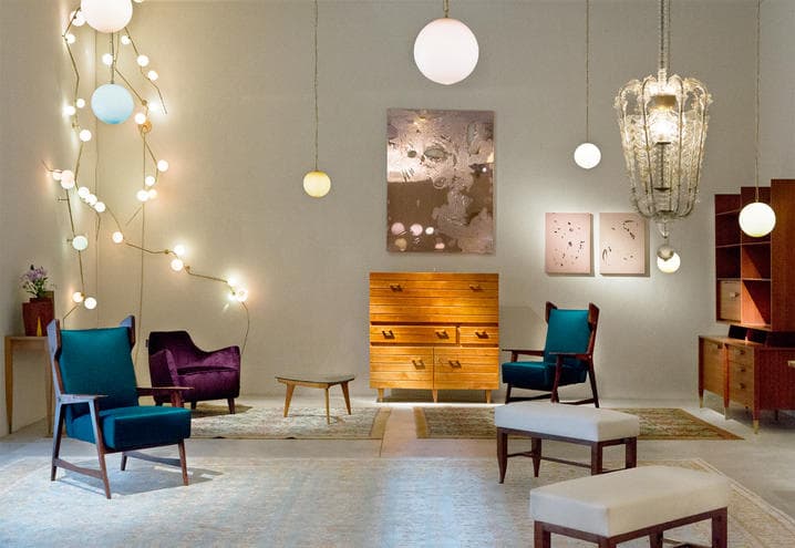 Nilufar Depot à Milan avec mobilier design et pièces de collection