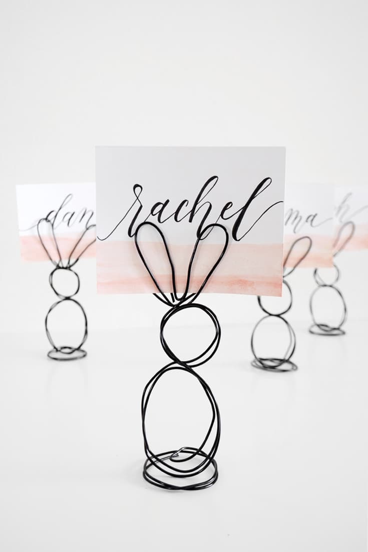 table de pâques déco lapin porte nom - blog déco - clem around the corner