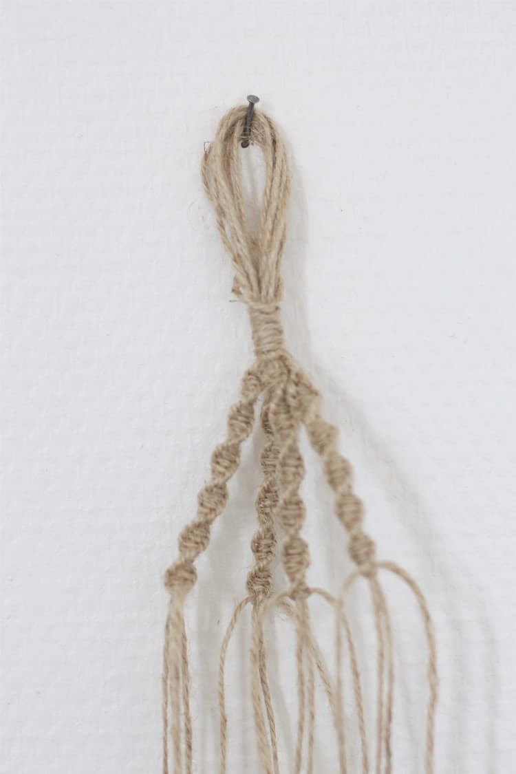 technique noeud torsadé pour suspension corde décoration bohème chic