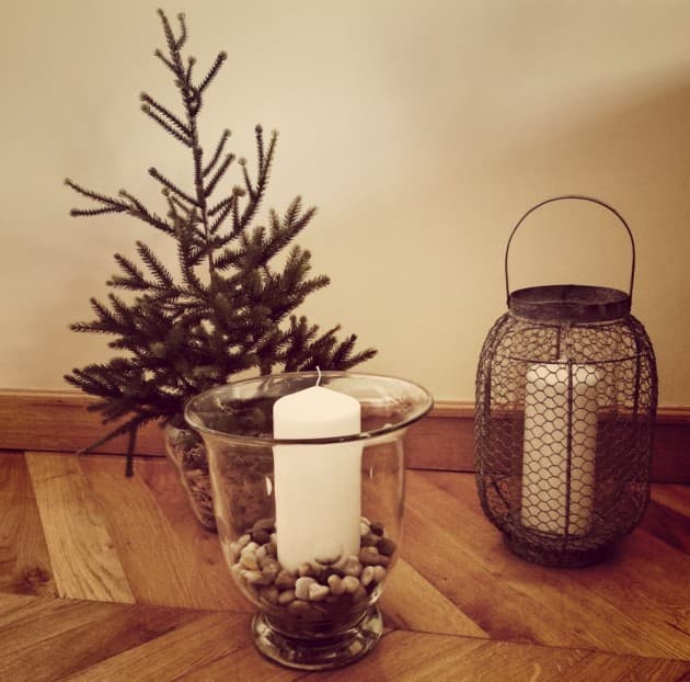 Décoration de Noël Etsy min sapin artificiel bougie