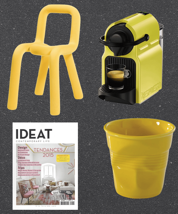 Enigme einstein by Clem Around The Corner. Jaune bold nespresso revol.
