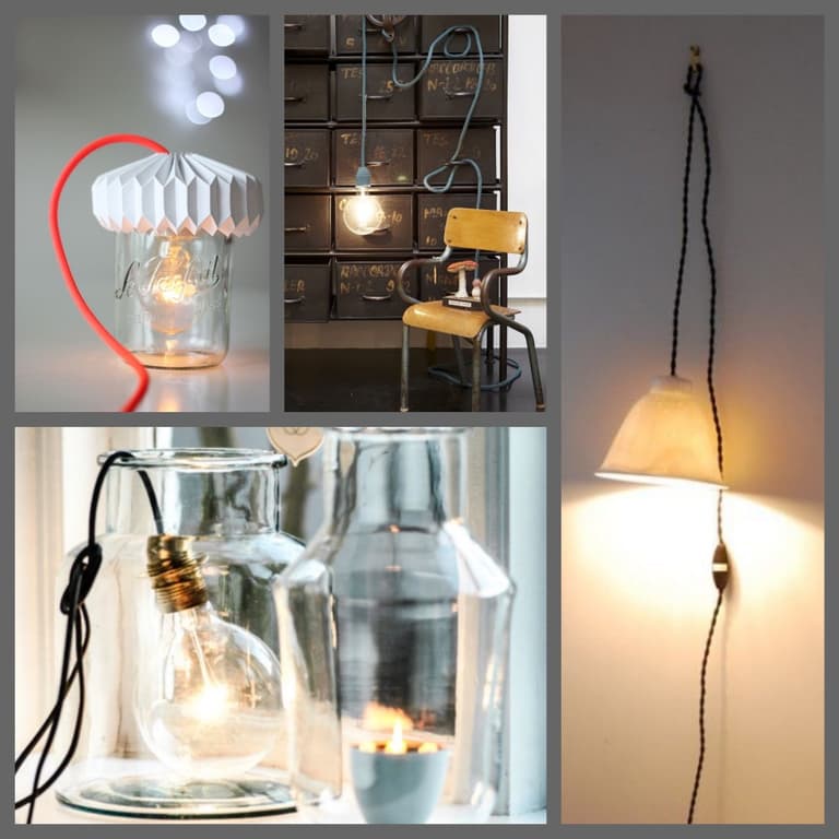 Lampe baladeuse décorative avec câble apparent
