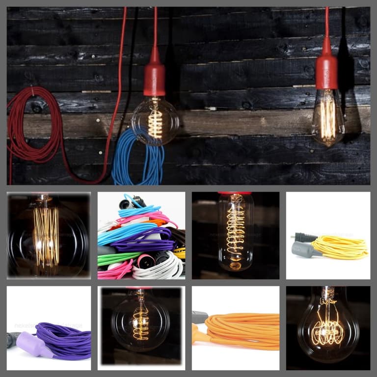 Lampe baladeuse Gobbi colorée avec ampoule décorative