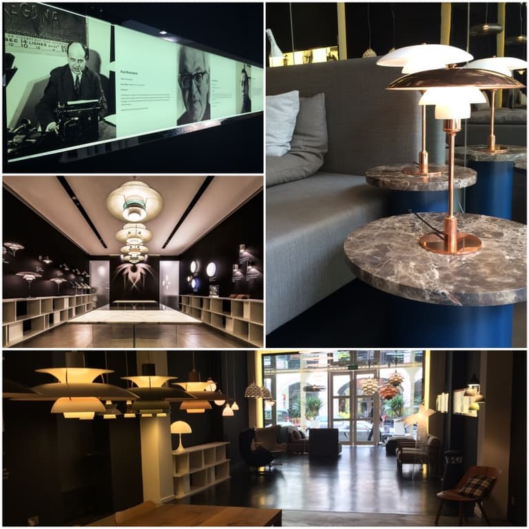 Luminaires Louis Poulsen à Singapour exposés dans un showroom design