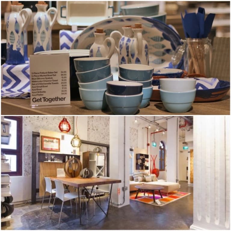 Ancienne boutique Crate and Barrel à Singapour photographiée lors d’un précédent repérage déco