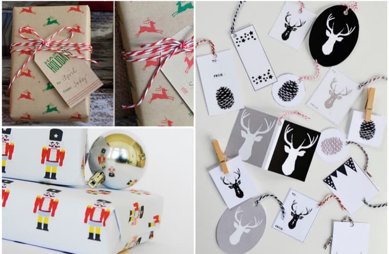 papier cadeau a imprimer telecharger gratuitement renne