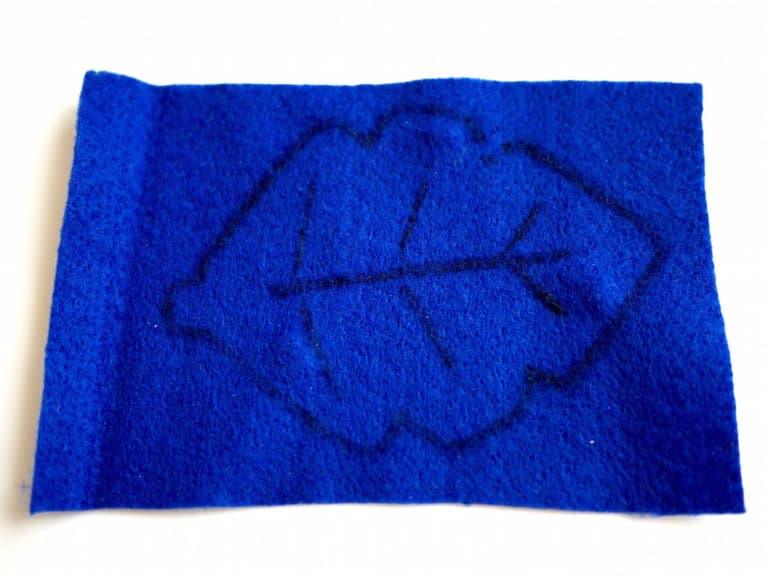 dessous de verre en feutrine bleue