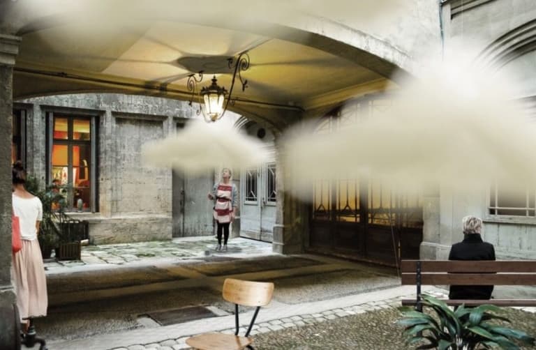 Installation du Festival des Architectures Vives à Montpellier en 2016