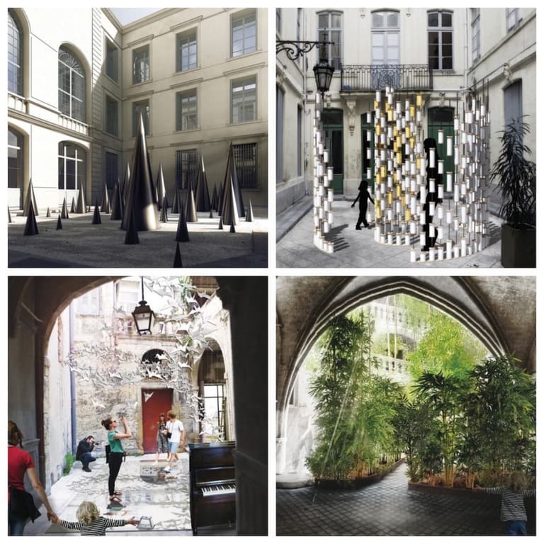 Installation éphémère du Festival des Architectures Vives à Montpellier en 2016