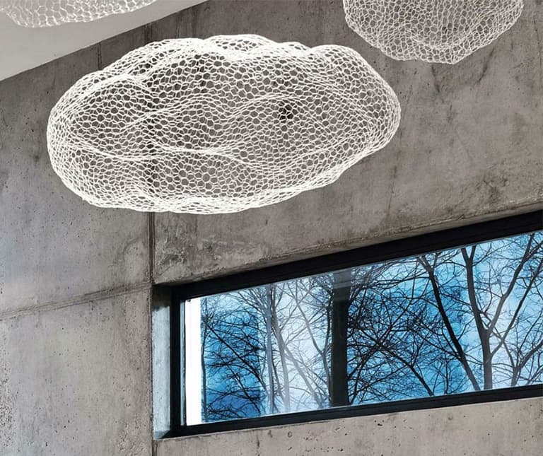 suspension decoration plafond sculpture forme de nuage
