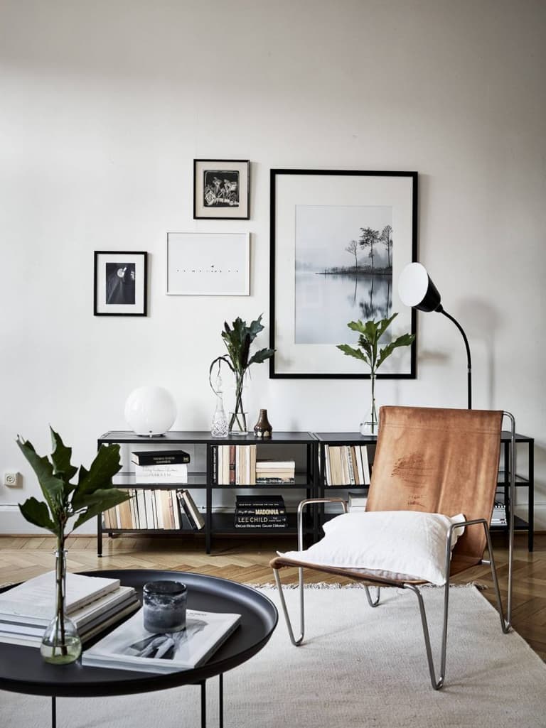 deco masculine salon mur de cadre