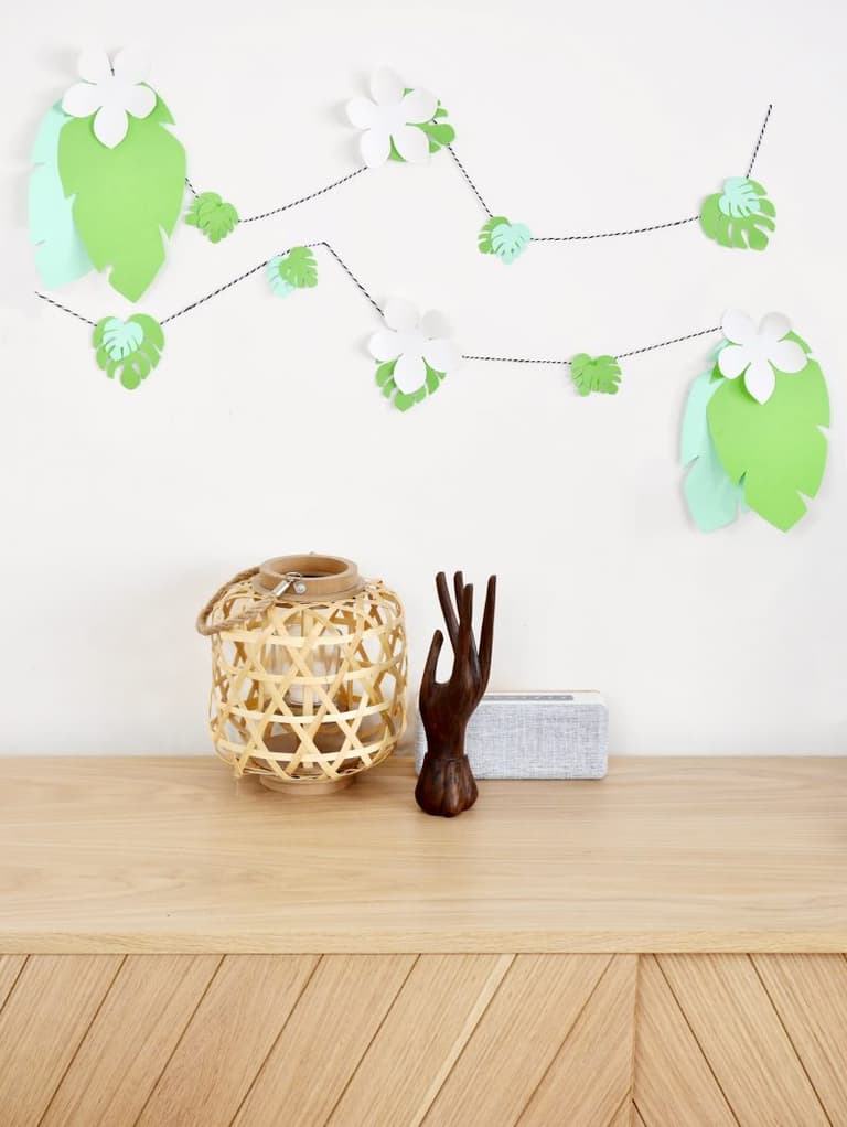 tuto fleur en papier guirlande diy feuille