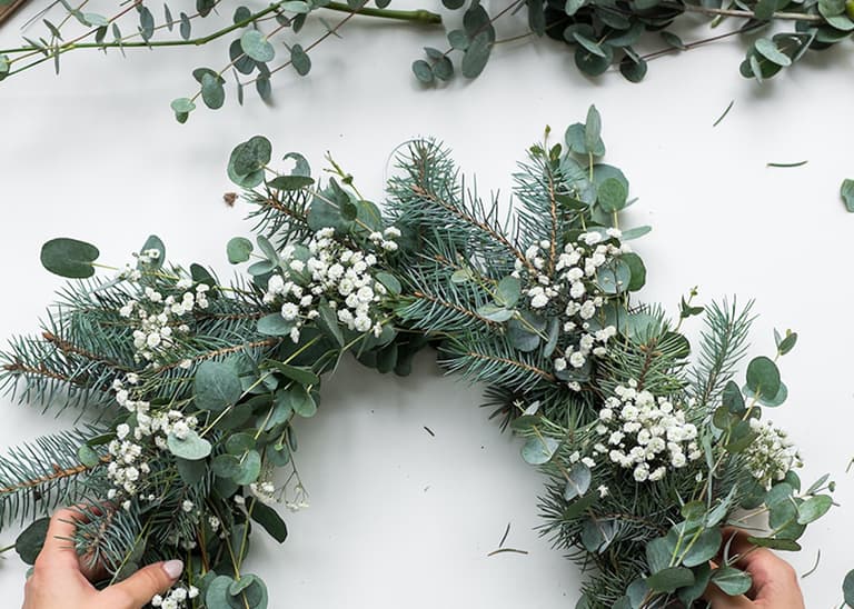 couronne eucalyptus tables de noel