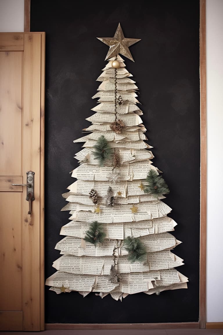 décoration murale papier journal a faire soi-même