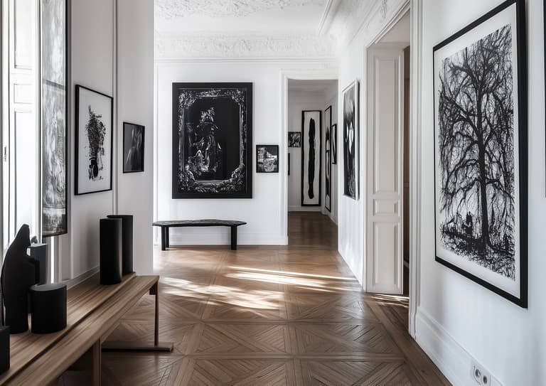 aménager couloir noir blanc - blog déco