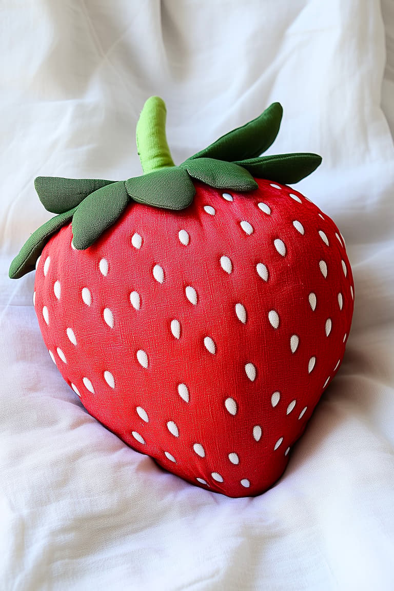 coudre coussin fraise déco feutrine diy tutoriel