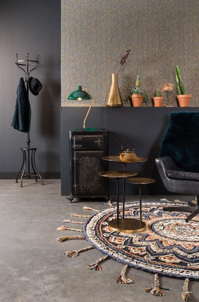 tapis rond chic ethnique gris - blog déco - clem around the corner